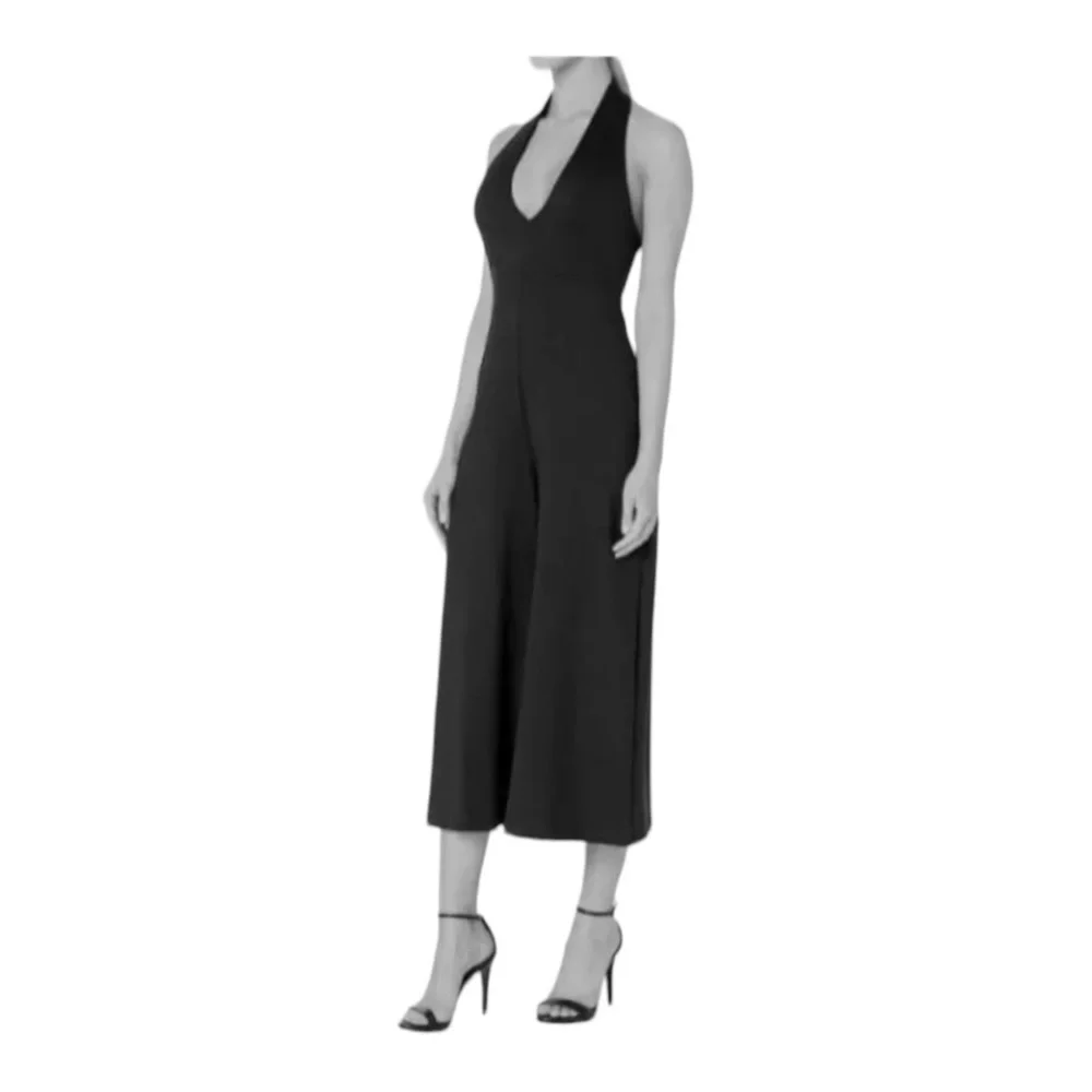 Susana Monaco Sleeveless Halter Neck Wide Leg Jumpsuit - Midnight Blue NWT - Picture 6 of 6